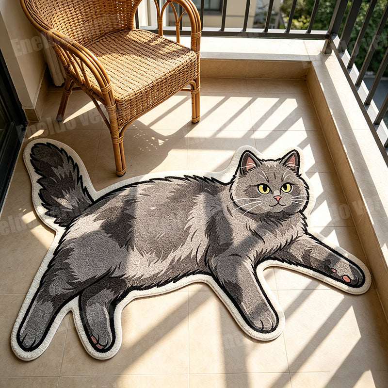 Cozy Paws™ Gray Cat Rug