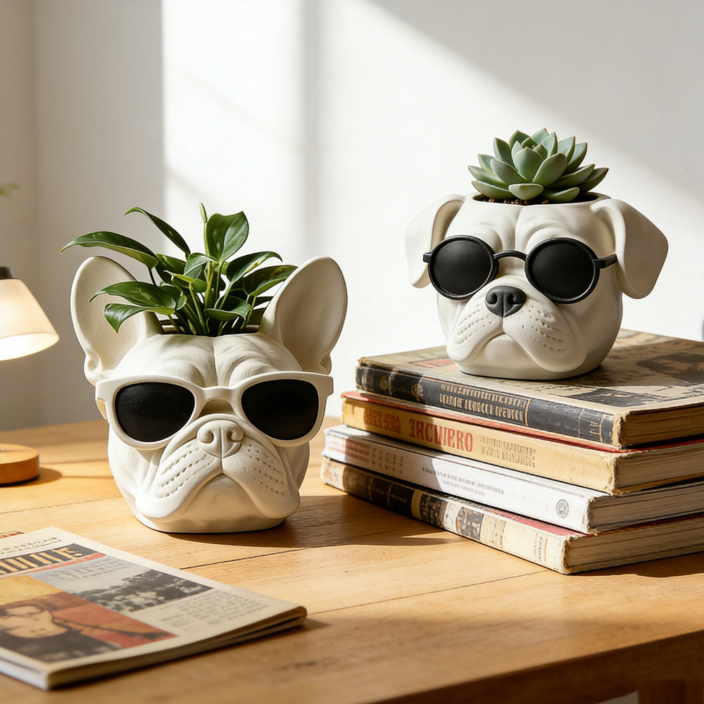Cool Canine Frenchie Planters